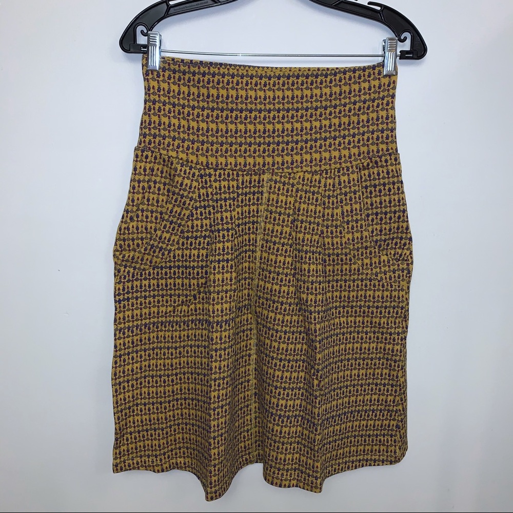 Ethos Paris Baroque Print Organic Cotton Skirt